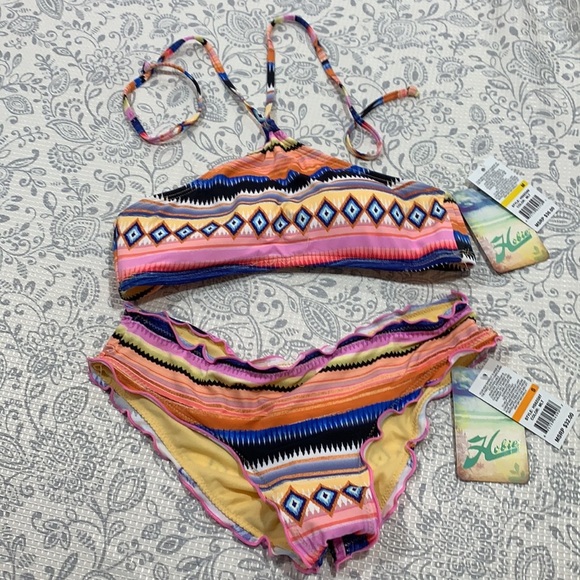 NWT‎ Hobie Smock This Way Ruffle Bikini Set - Picture 3 of 6